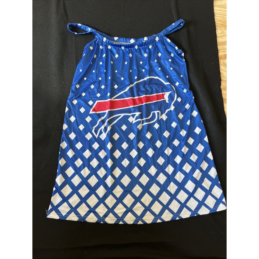 Women's Buffalo Bills NFL Summer Loose Sling Beach Dress Casual Outdoor Sundress